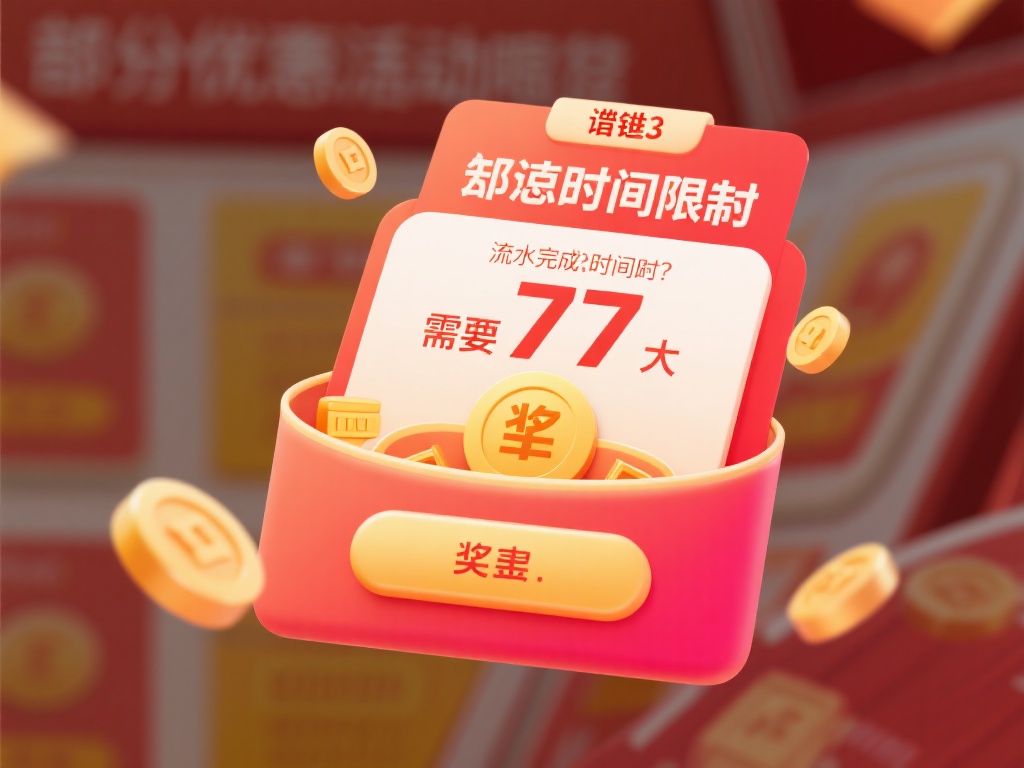 误区三：忽视时间限制
部分优惠活动对流水完成有时